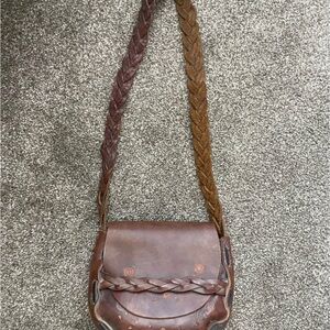 VTG 70’s real leather/suede shoulder saddle bag